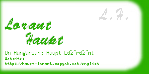 lorant haupt business card